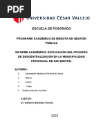 Proceso de Descentralizacion - Grupal