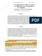 Identificación Organizacional y Ruptura de Contrato Psicológico: Sus Influencias Sobre La Satisfacción de Los Empleados