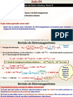 Aula 04 - Reviso Do Eletromagnetismo e Falhas Da Mecnica Clssica