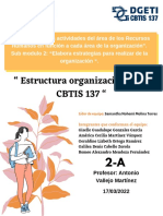 Estructura Organizacional Del CBTIS 137