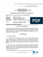 Demandante: Carmen Amparo Forero Demandados: Juzgado 31 Administrativo Oral de Bogotá y Otros Radicado: 25000-2315-000-2022-00179-01