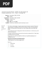 Evaluation Questionnaire - Unit 1 - Tarea 3 - Knowledge Test2