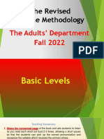 The Revised Online Methodology: The Adults' Department Fall 2022