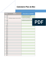 Calendario Plan de Medios: Enero