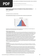 Practica de Comentario de Pirámide de Población de España. 2º Bach. Geografía