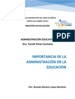 Importancia de La Administración en La Educación