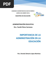 Importancia de La Administración en La Educación