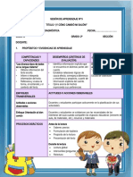 Eda 1 - Sesión de Aprendizaje #5 - 2° Primaria