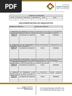 FGPR - 022 - 06 - Documentación de Requisitos