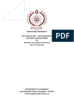 Bangalore University (According To NEP - 2020 Regulations) Syllabus & Regulations OF 2021-22 Onwards