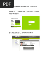 Proceso para Registrar Tus Cursos Uss