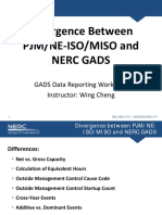 Divergence Between PJM - NE-ISO - MISO and NERC GADS 2016