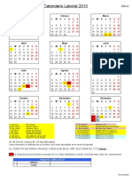 Calendario Laboral 2013: Enero Febrero Marzo LMXJV LMXJV LMXJV