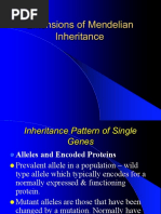 Extensions of Mendelian Inheritance