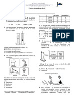 Examen de Química Grado 10