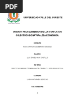 Universidad Valle Del Sureste: Unidad 5 Procedimientos de Los Conflictos Colectivos de Naturaleza Económica