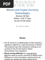 Bitcoin and Crypto Currency Technologies: Elective Cse 662 Mtech. I Cse 2 Sem (6 and 13 Feb 2023)