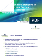 Formation Bonnes Pratiques de Prélèvement Des Flacons Bact/Alert Pour Les Hémocultures