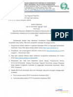 Surat Edaran Seleksi Pegawai Pemeritah Dengan Perjanjian Kerja Jabatan Fungsional Kesehatan Dilingkungan Kementerian Kesehatan Tahun 2022