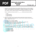 FIS M1 F1 A1 Aula 10 - Movimentos Acelerados e Retardados