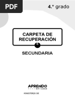 Carpeta de Recuperación: 4.° Grado