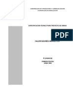 Calentadores Indirectos: Especificación Técnica para Proyecto de Obras