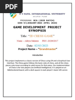 Game Devlopment Synopsis