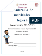 Cuadernillo Inglés Segundo Grado Secundaria