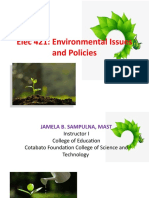 Elec 421: Environmental Issues and Policies