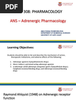 11.BMD 308 - Adrenergic Pharmacology