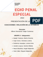 Derecho Penal Especial: Presentación de La Ta1 2022