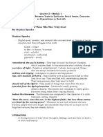 Quarter 2 - Module 1: Making Connections Between Texts To Particular Social Issues, Concerns, or Dispositions in Real Life