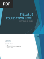 Syllabus Foundation Level: Certificacion de Pruebas