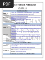 Physics Target Paper 2023 Class 12