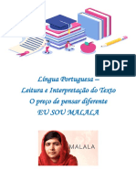 Língua Portuguesa - Leitura e Interpretação Do Texto O Preço de Pensar Diferente Eu Sou Malala