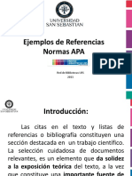 Ejemplos de Referencias Normas APA: Red de Bibliotecas USS 2013