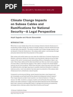 Climate Change Impacts On Subsea Cables and Ramifications For National Security-A Legal Perspective