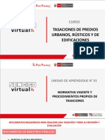 Curso: Tasaciones de Predios Urbanos, Rústicos Y de Edificaciones