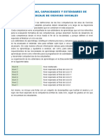 Competencias, Capacidades Y Estándares de Aprendizaje de Ciencias Sociales