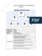 Organigrama Y Manual de Perfil de Cargo