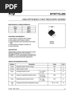 BYW77G-200: High Efficiency Fast Recovery Diodes