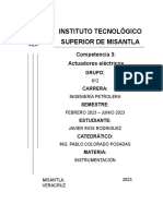 Instituto Tecnológico Superior de Misantla: Competencia 3: Actuadores Eléctricos