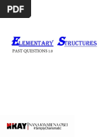 Lementary Tructures: Past Questions