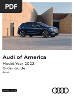 Audi Order Guide 2022 USA (Retail) - 10.01.2021