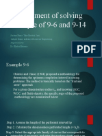 Assignment of Solving Example of 9-6 and 9-14