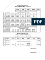 Revisi Jadwal Pelajaran Kelas III Dan Esktra Full Day School