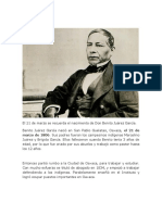 Benito Juárez.: Marzo de 1806. Sus Padres Fueron Los Campesinos Indígenas Marcelino