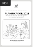 Planificador 2021: Orientaciones para La Planificación Y Evaluación de Los Aprendizajes