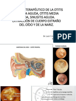 Abordaje Terapéutico de La Otitis Externa Aguda, Otitis Media Aguda, Sinusitis Aguda. Extracción de Cuerpo Extraño Del Oído Y de La Nariz