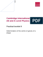 Cambridge International AS and A Level Physics (9702) : Practical Booklet 6